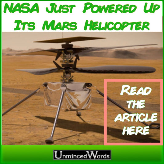 NASA Just Powered Up Its Mars Helicopter