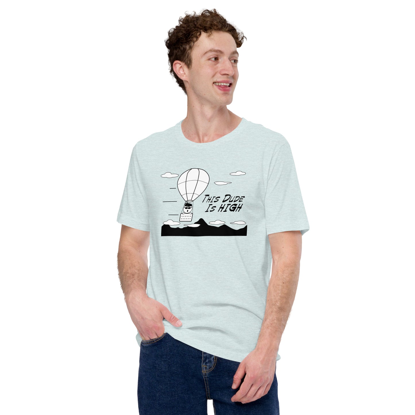 This Dude is High - Short-Sleeve Men's T-Shirt - Unminced Words