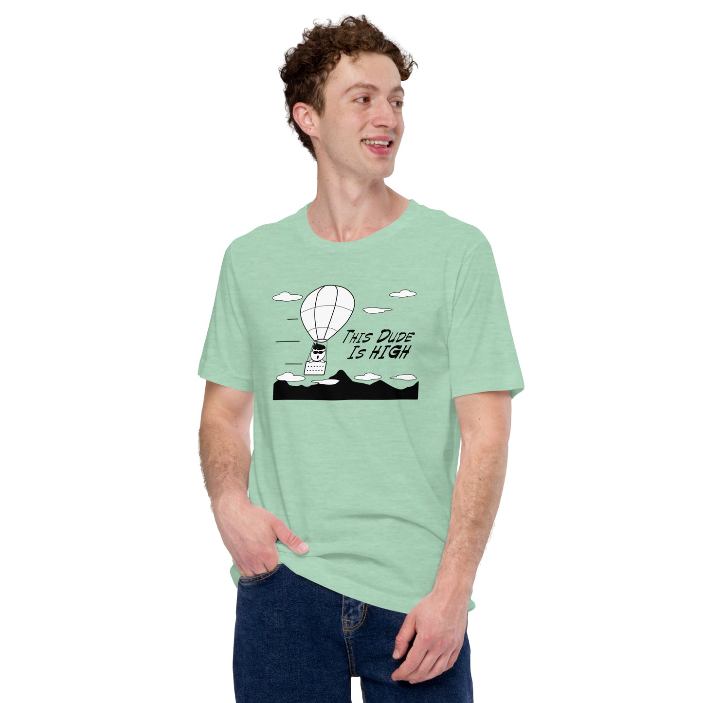 This Dude is High - Short-Sleeve Men's T-Shirt - Unminced Words