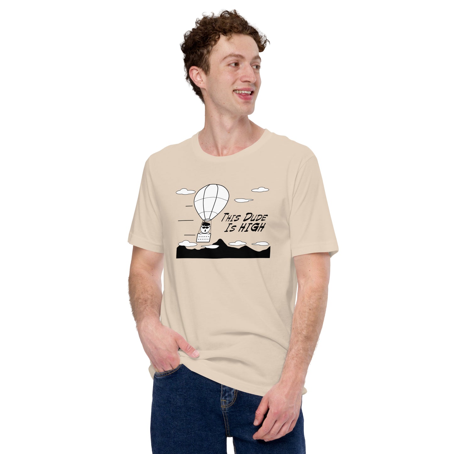 This Dude is High - Short-Sleeve Men's T-Shirt - Unminced Words