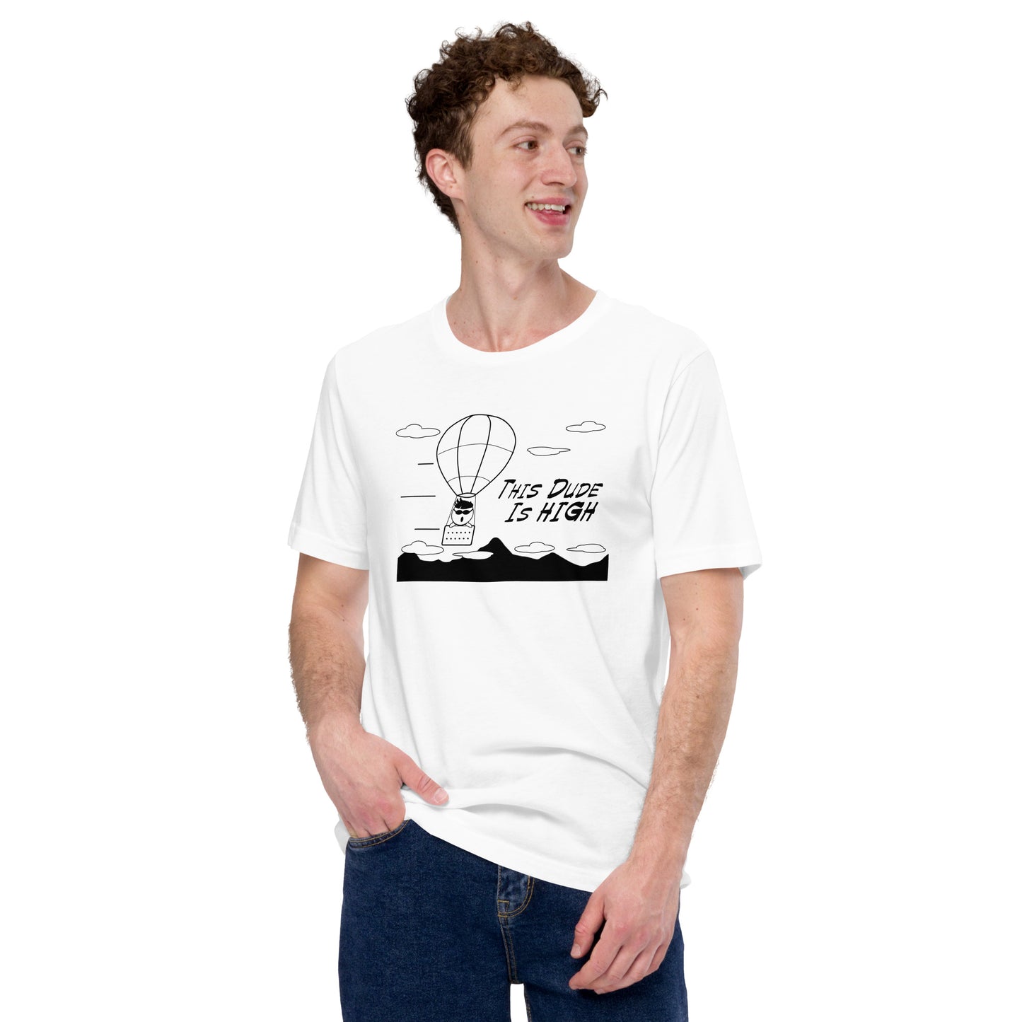 This Dude is High - Short-Sleeve Men's T-Shirt - Unminced Words