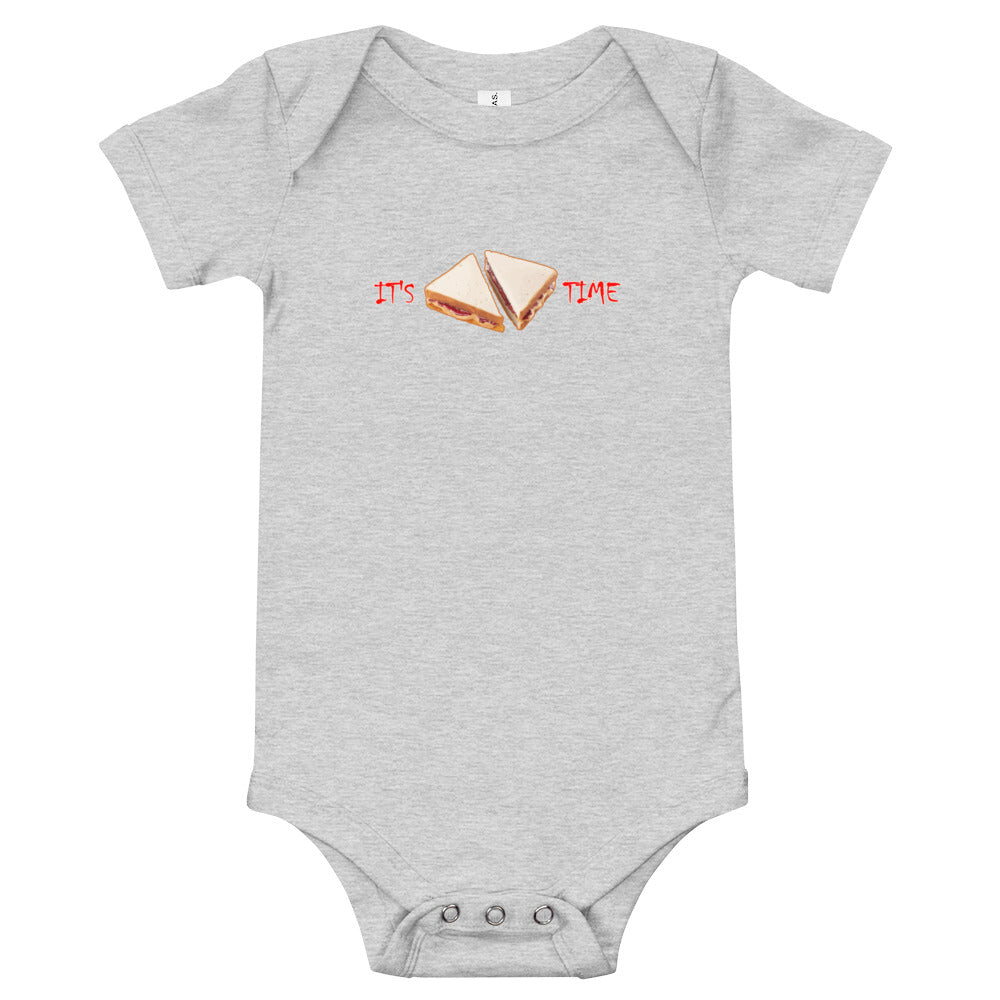 Peanut Butter & Jelly Time - Baby short sleeve one piece - Unminced Words