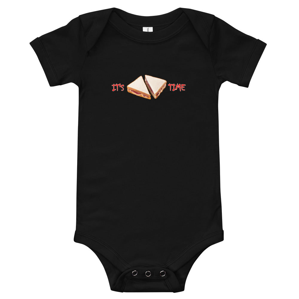 Peanut Butter & Jelly Time - Baby short sleeve one piece - Unminced Words