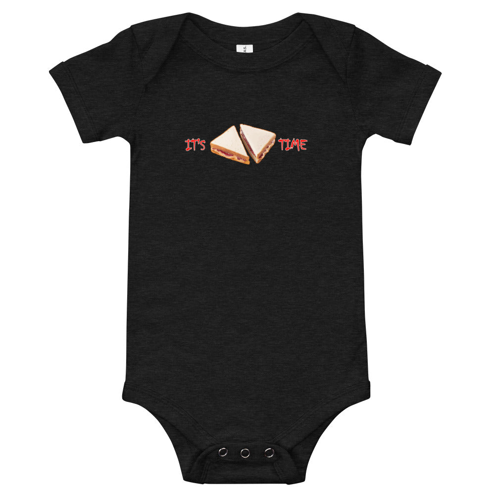 Peanut Butter & Jelly Time - Baby short sleeve one piece - Unminced Words