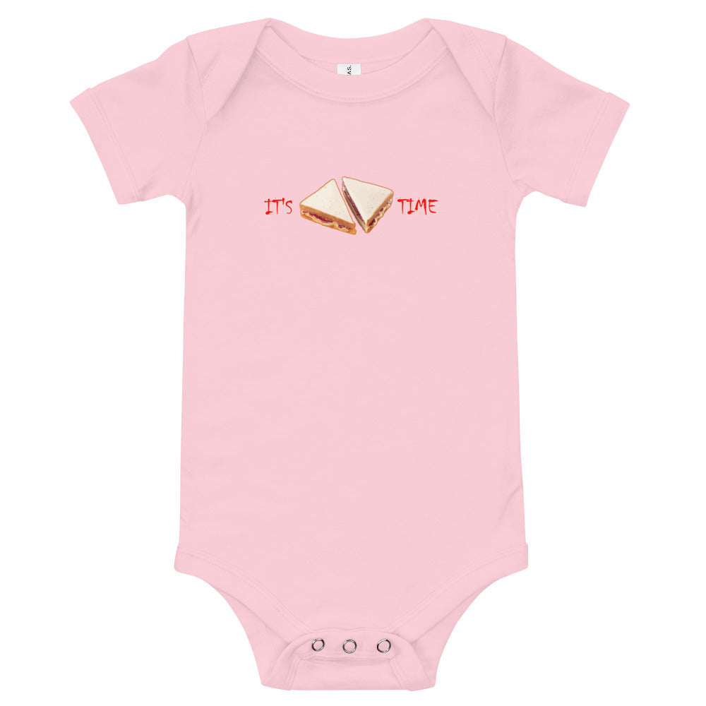 Peanut Butter & Jelly Time - Baby short sleeve one piece - Unminced Words