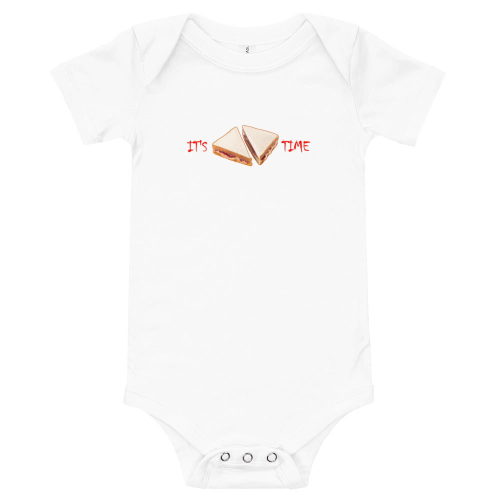 Peanut Butter & Jelly Time - Baby short sleeve one piece - Unminced Words