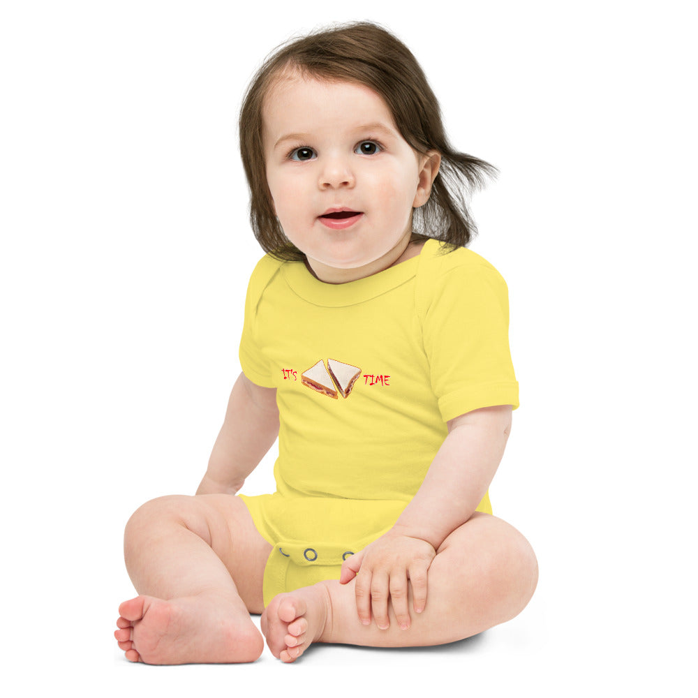 Peanut Butter & Jelly Time - Baby short sleeve one piece - Unminced Words