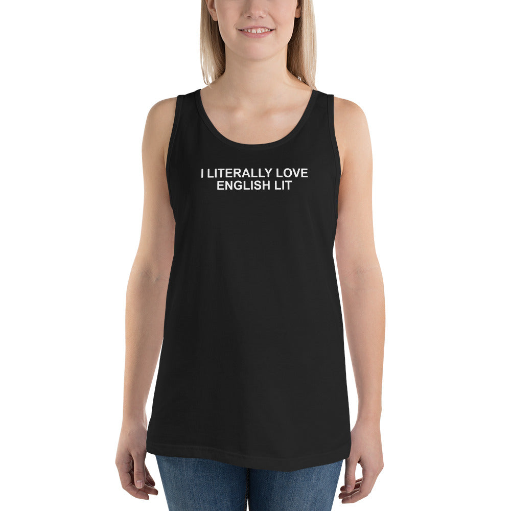 I Literally Love English Lit - Unisex Tank Top - Unminced Words
