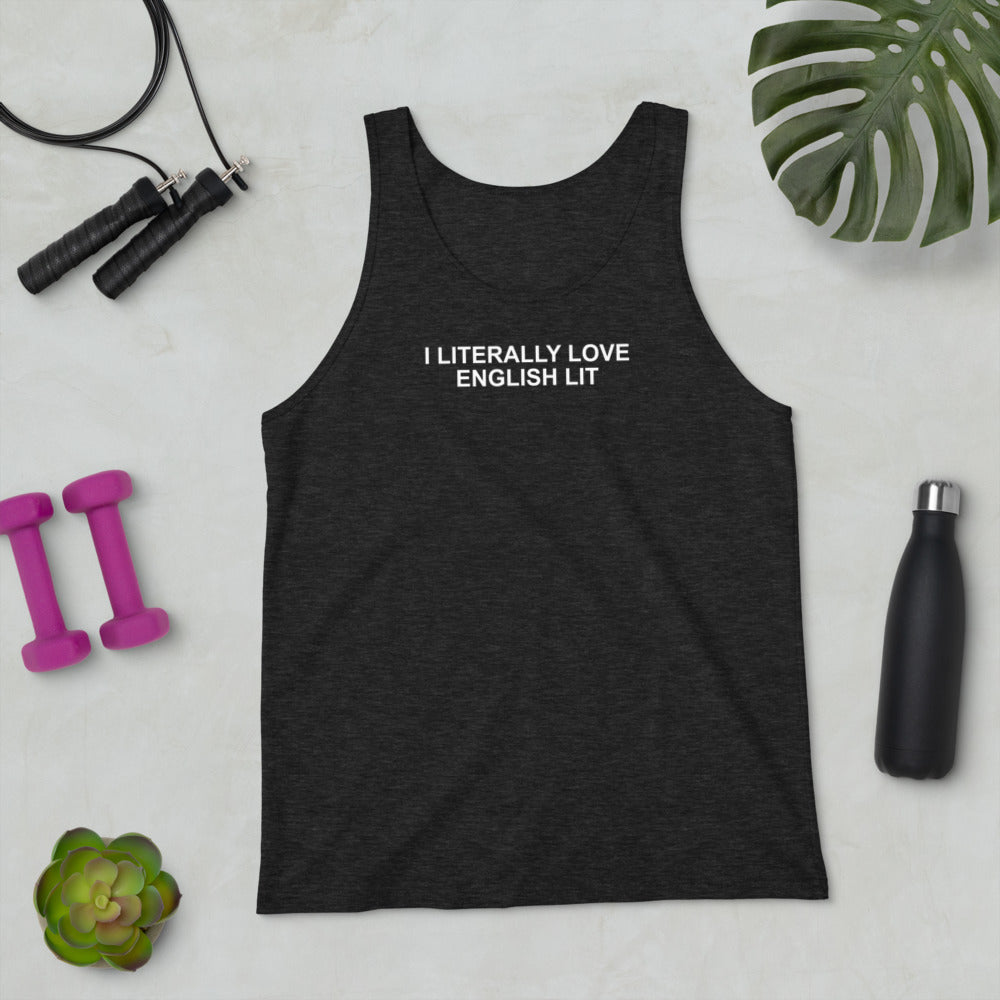 I Literally Love English Lit - Unisex Tank Top - Unminced Words