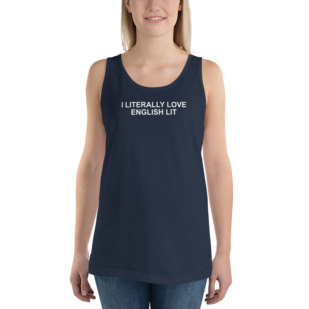 I Literally Love English Lit - Unisex Tank Top - Unminced Words