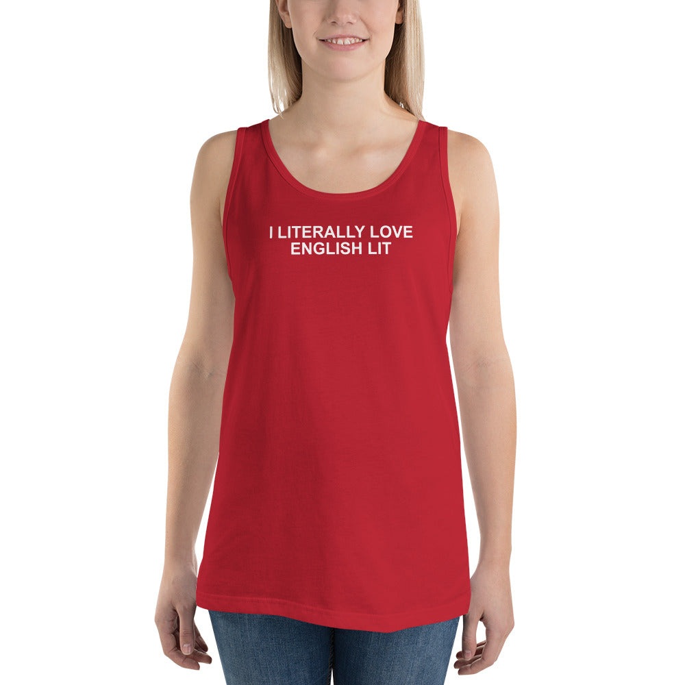 I Literally Love English Lit - Unisex Tank Top - Unminced Words