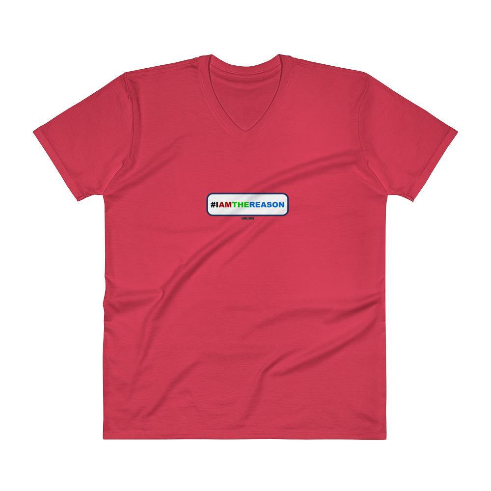 #IAMTHEREASON - Men's V-Neck T-Shirt - Unminced Words