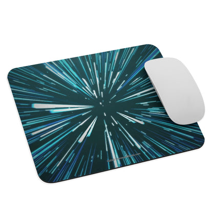 Hyperspace Deluxe - Blue Mouse pad - Unminced Words