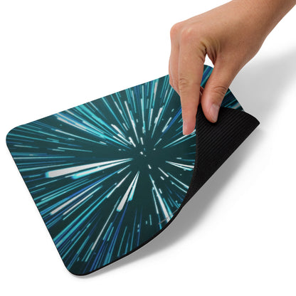 Hyperspace Deluxe - Blue Mouse pad - Unminced Words