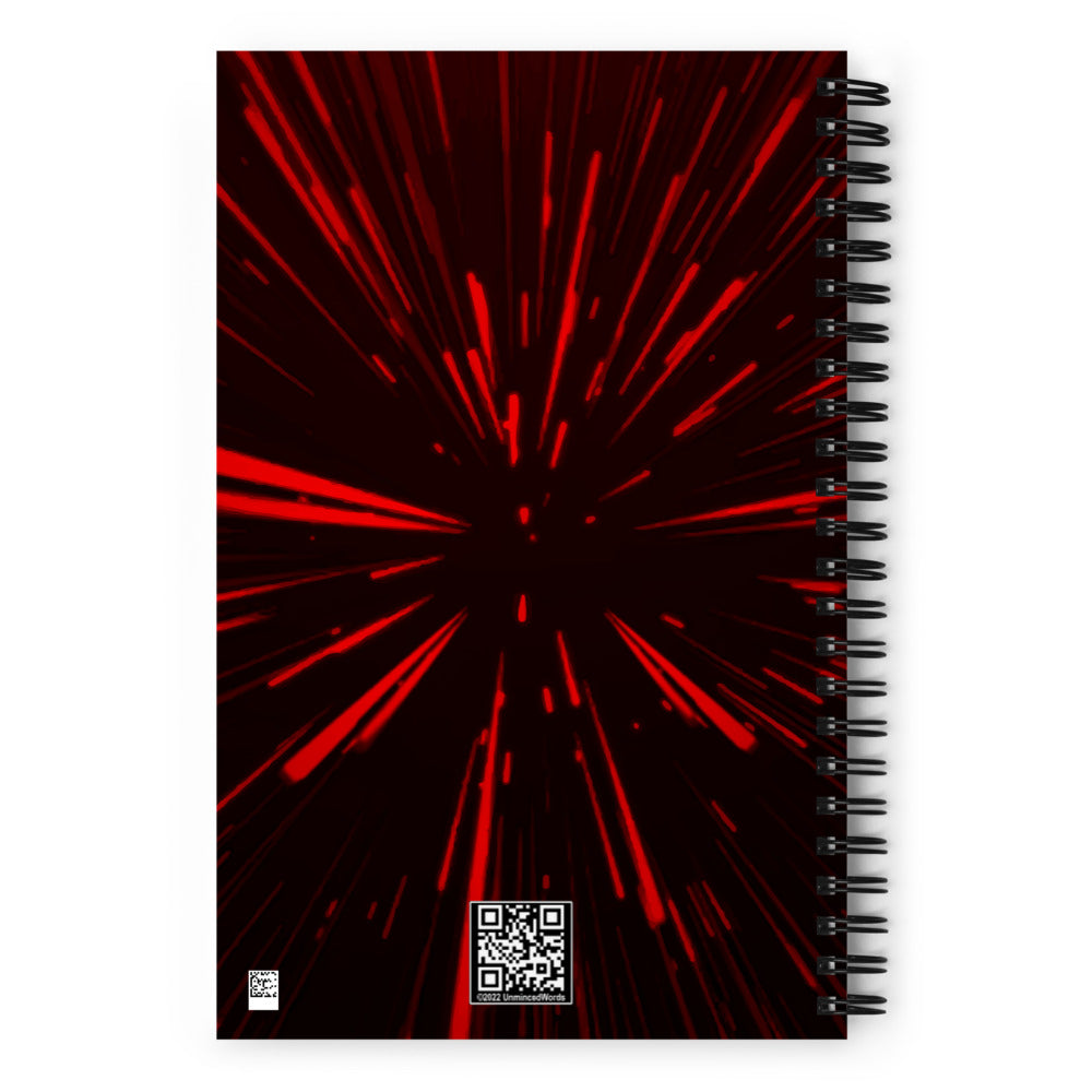 Hyperspace Deluxe - Red Spiral notebook - Unminced Words