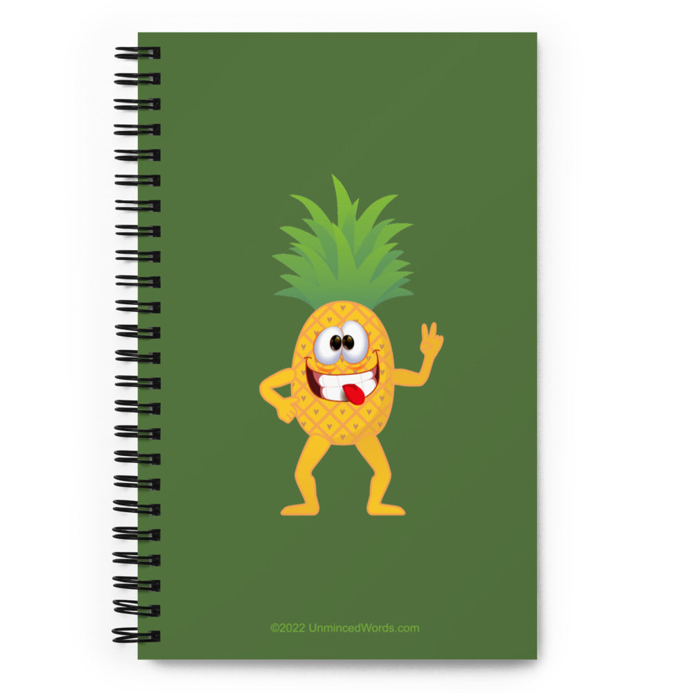 Pineapple Pete - Spiral notebook - Unminced Words