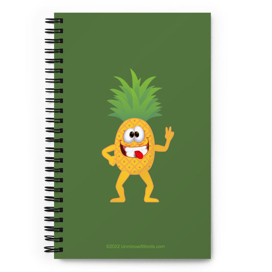 Pineapple Pete - Spiral notebook - Unminced Words