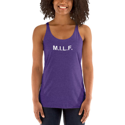 M.I.L.F. - Women's Racerback Tank - Unminced Words