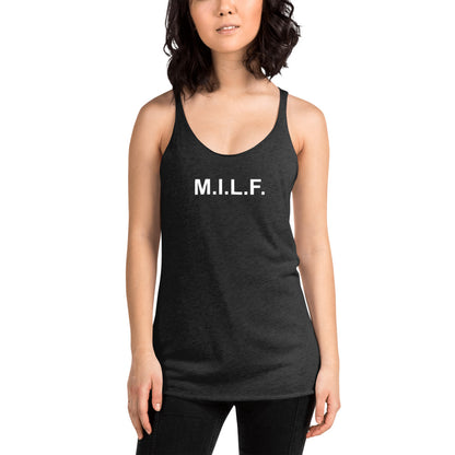 M.I.L.F. - Women's Racerback Tank - Unminced Words