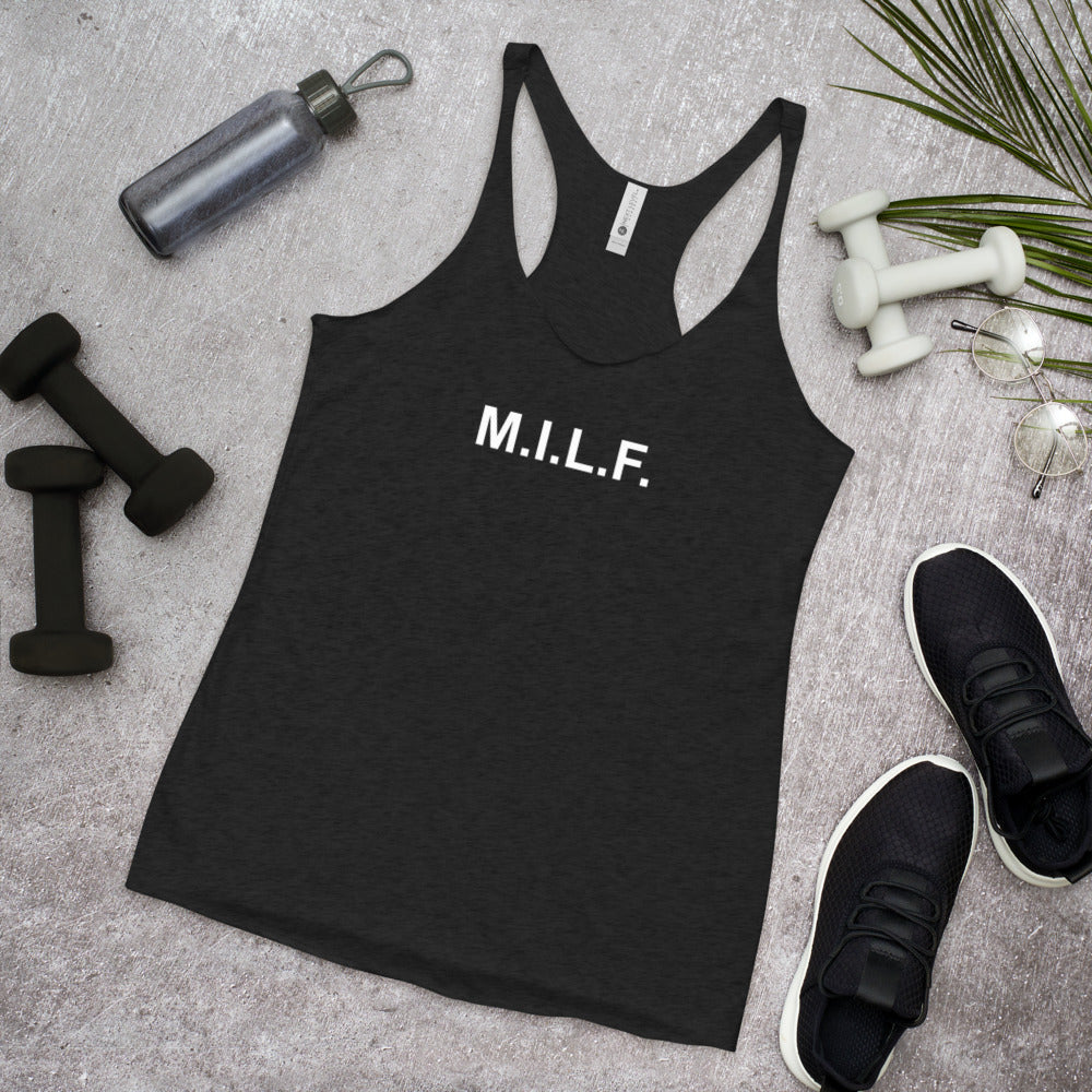 M.I.L.F. - Women's Racerback Tank - Unminced Words