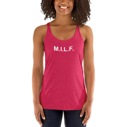 M.I.L.F. - Women's Racerback Tank - Unminced Words