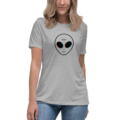 Alien Head - Women's Relaxed T-Shirt - Unminced Words