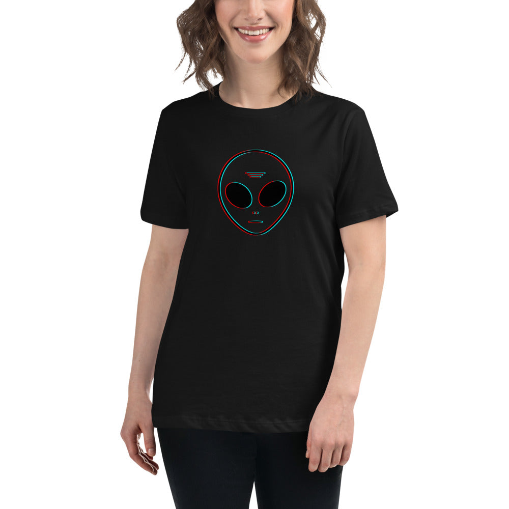 Alien Head - Women's Relaxed T-Shirt - Unminced Words
