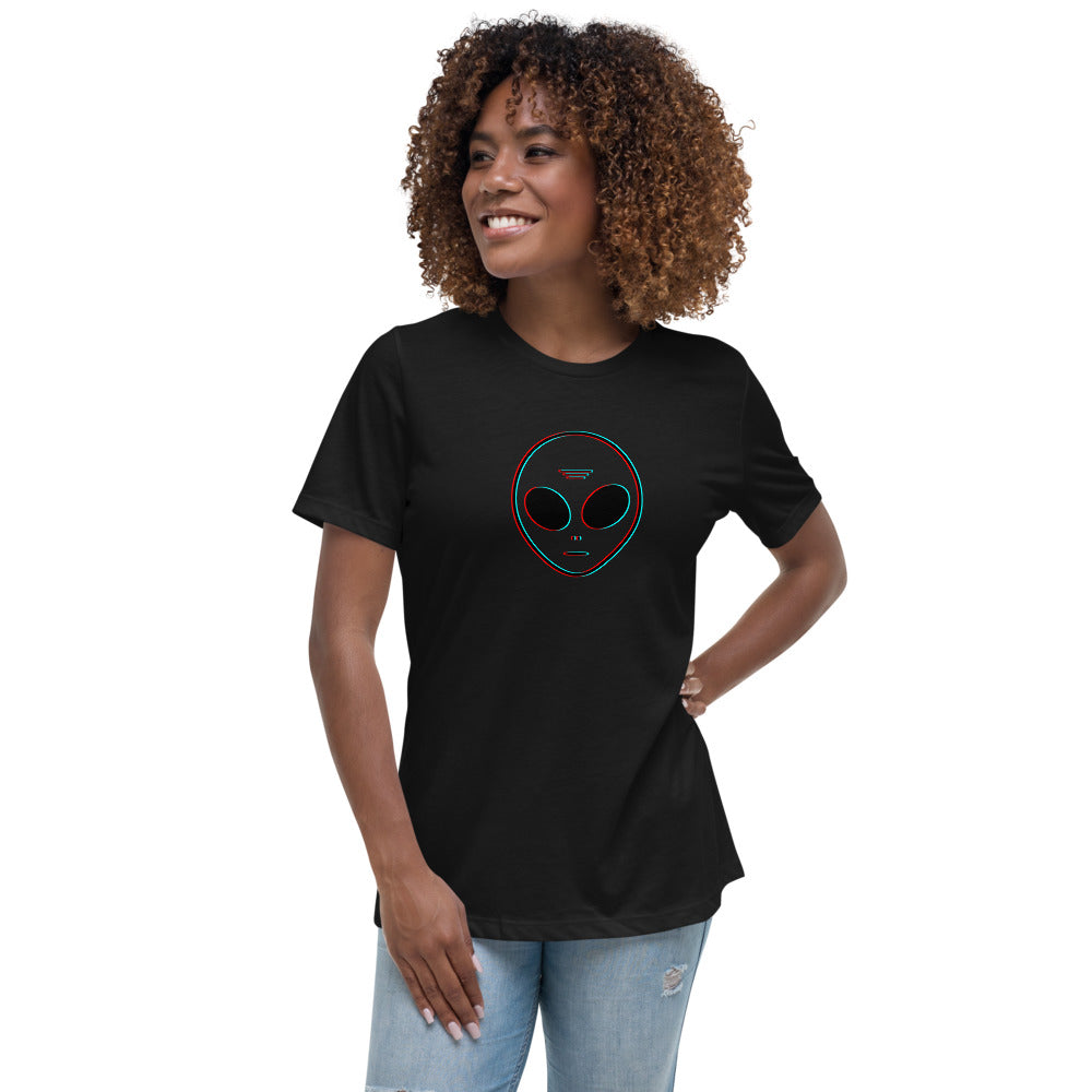 Alien Head - Women's Relaxed T-Shirt - Unminced Words