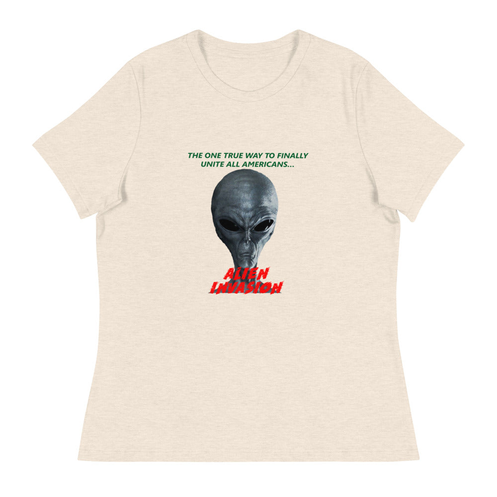 Alien Invasion - Women's Relaxed T-Shirt - Unminced Words