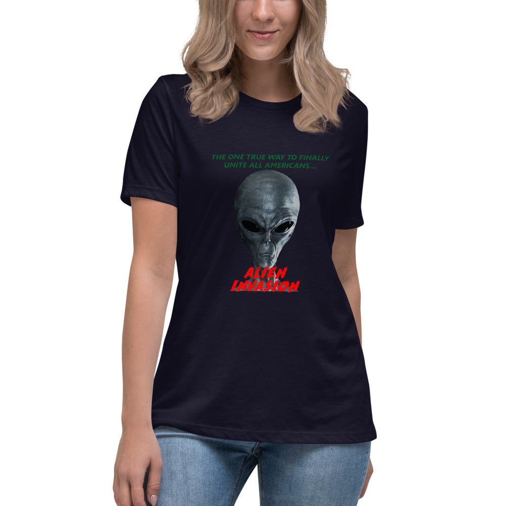 Alien Invasion - Women's Relaxed T-Shirt - Unminced Words