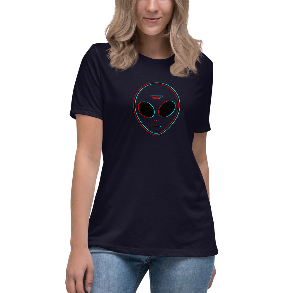 Alien Head - Women's Relaxed T-Shirt - Unminced Words