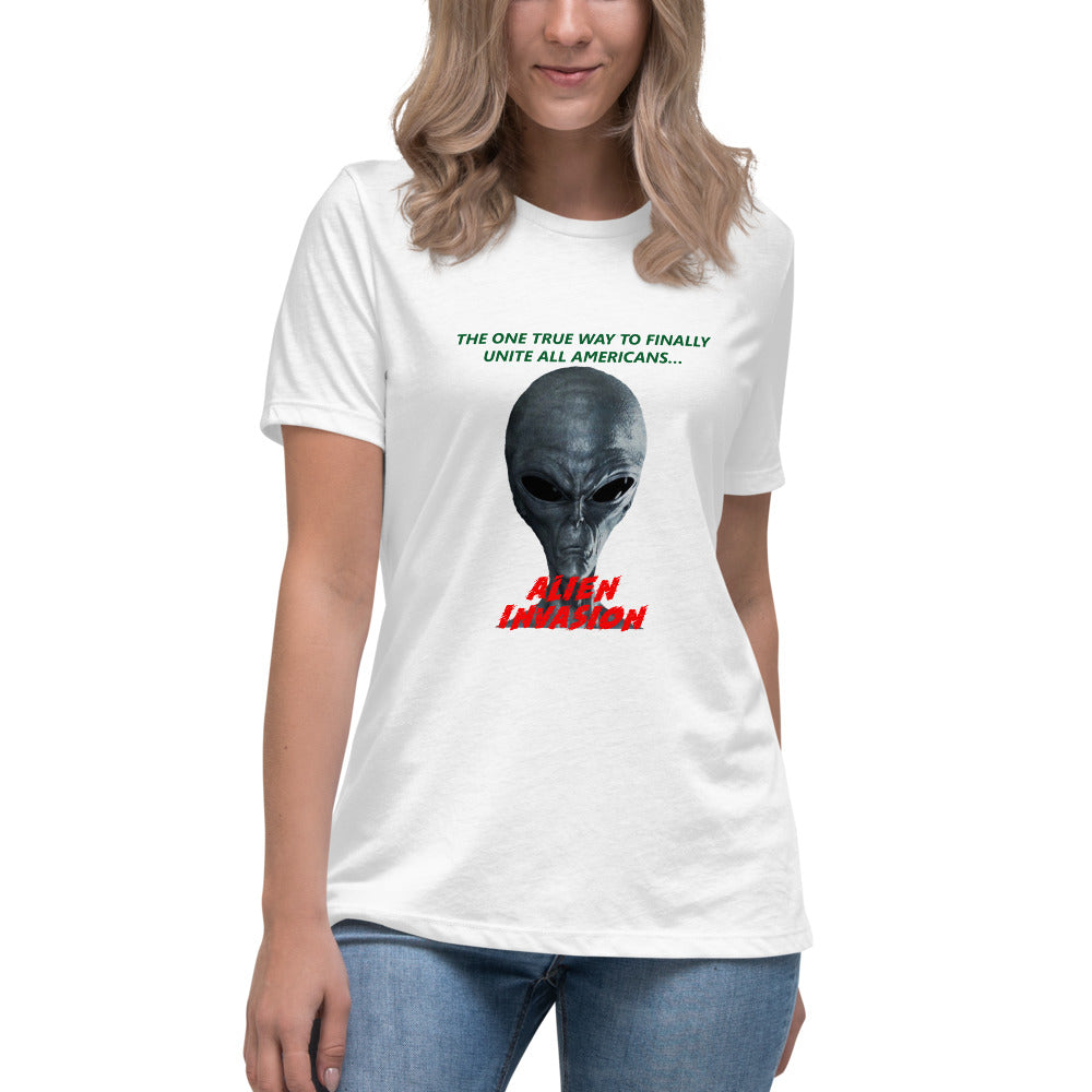 Alien Invasion - Women's Relaxed T-Shirt - Unminced Words