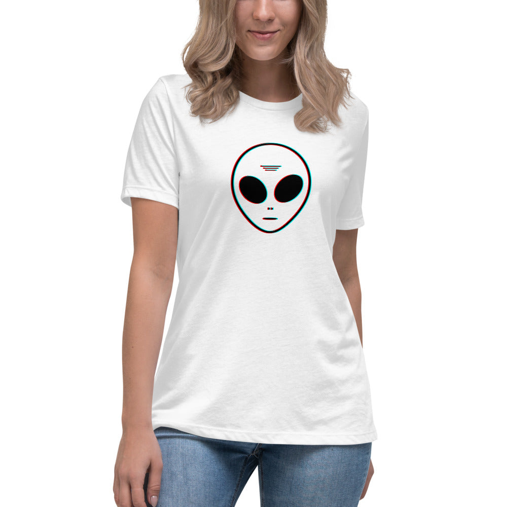 Alien Head - Women's Relaxed T-Shirt - Unminced Words