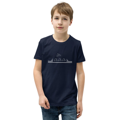 Biker Jump - Youth Short Sleeve T-Shirt - Unminced Words