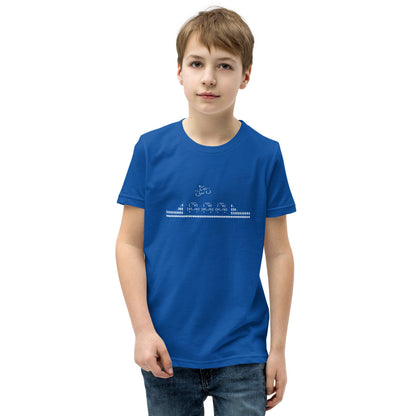 Biker Jump - Youth Short Sleeve T-Shirt - Unminced Words